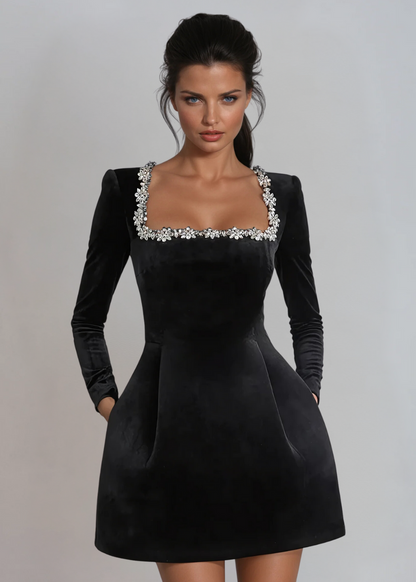 Anahí™ | Mini Vestido de Terciopelo