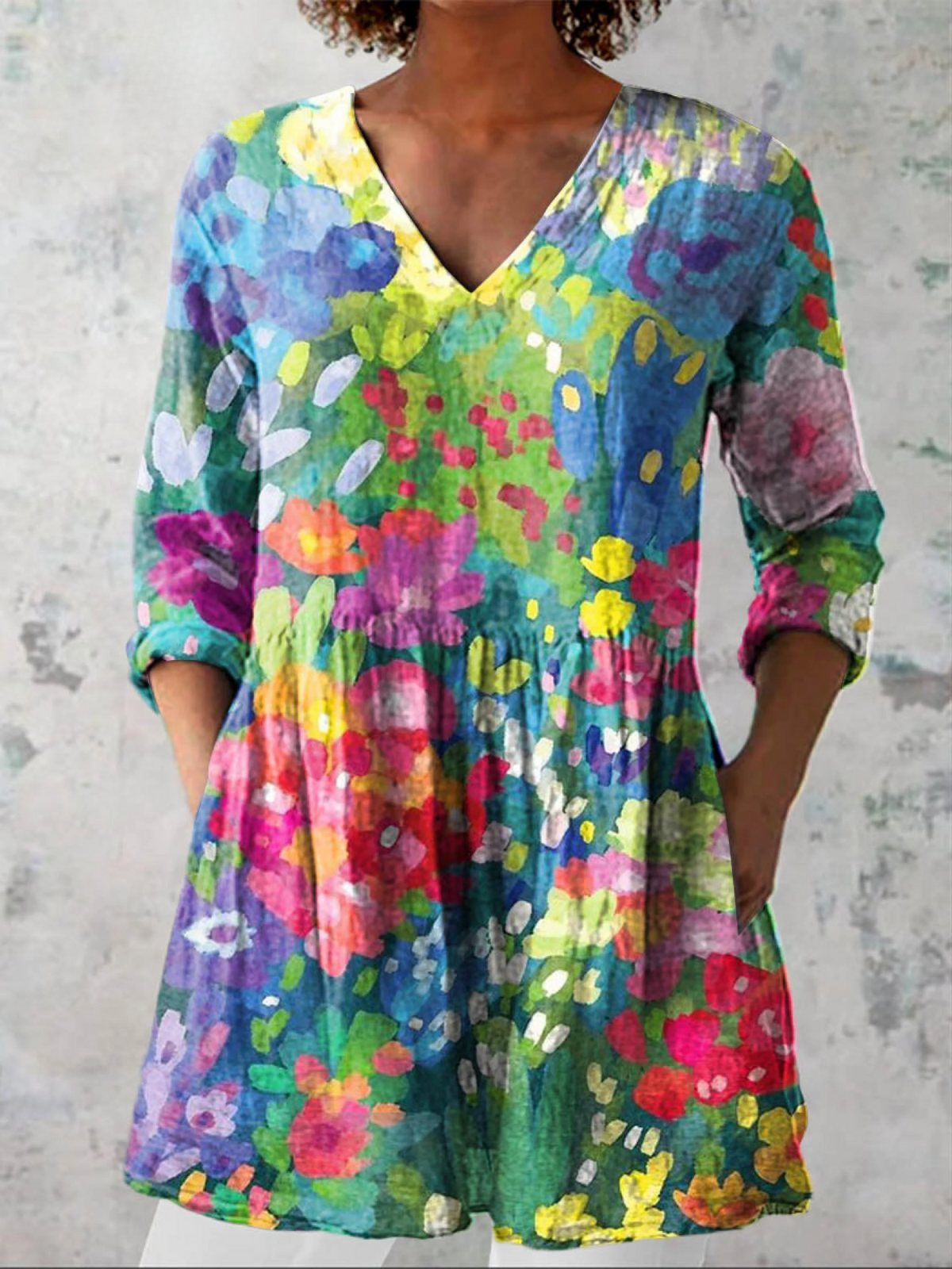 Teodora™ | Blusa Oversize con Estampado Vibrante