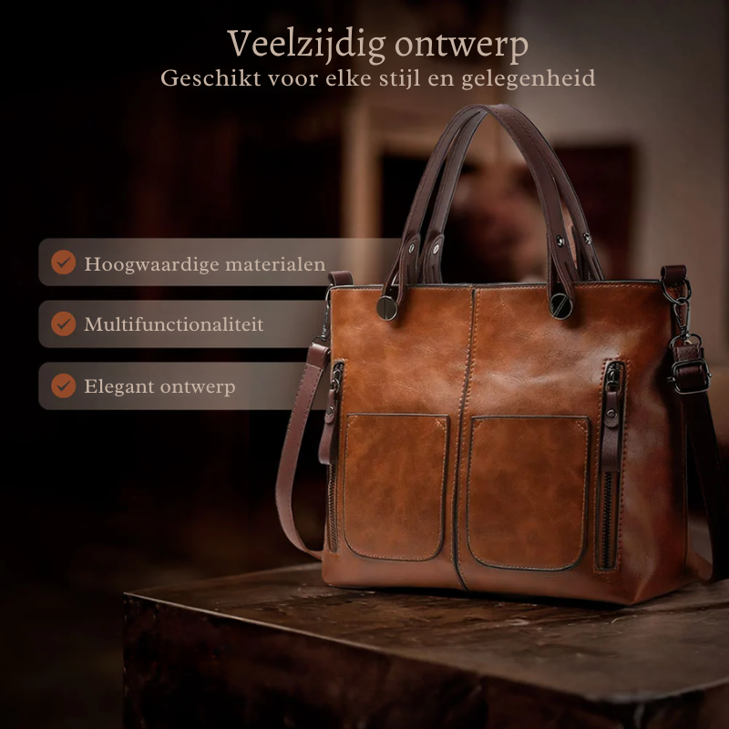 Marvella™ | Bolso hombro atemporal cuero vegano