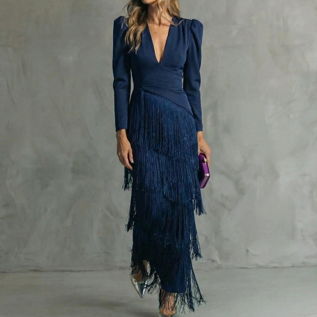 Martina™ | Vestido Élégante con Flecos Élise de La Scintilla