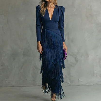 Martina™ | Vestido Élégante con Flecos Élise de La Scintilla