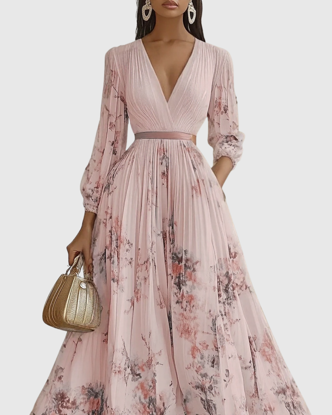 Cala™ | Elegante Vestido Maxi con Pliegues