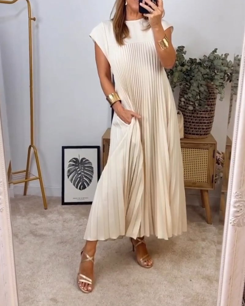 Aroha™ | Vestido Sin Mangas con Pliegues