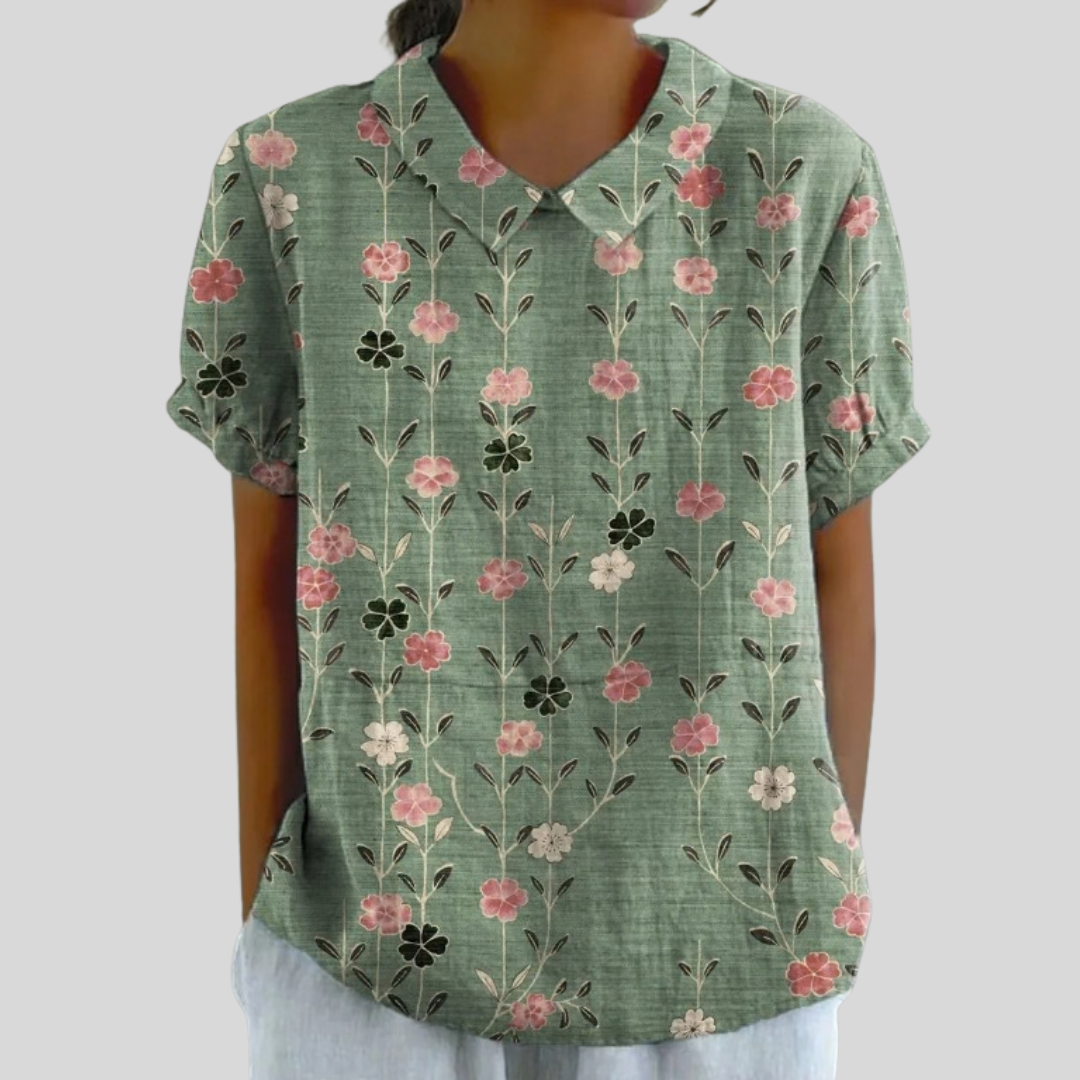 María Malen™ | Blusa Floral Elegante y Cómoda
