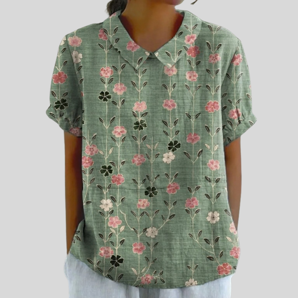 María Malen™ | Blusa Floral Elegante y Cómoda