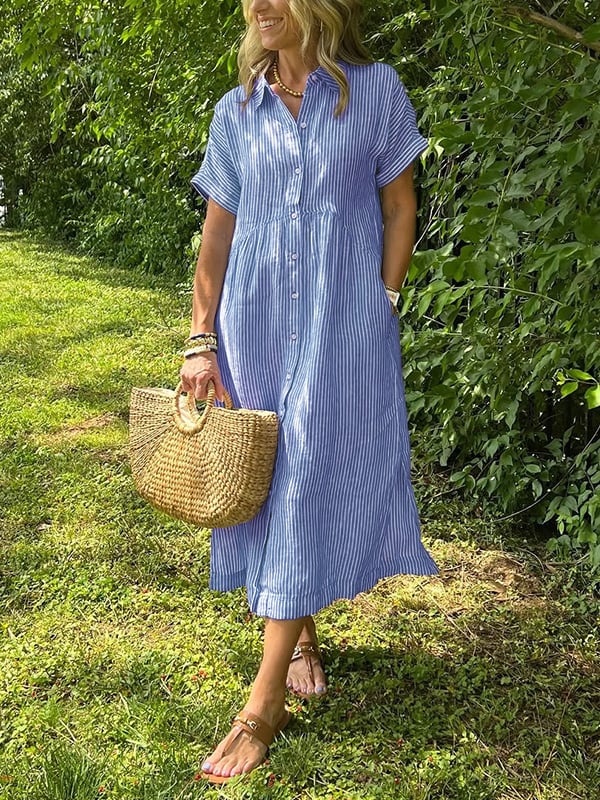 Griselda™ | Camisa Vestido Rayada