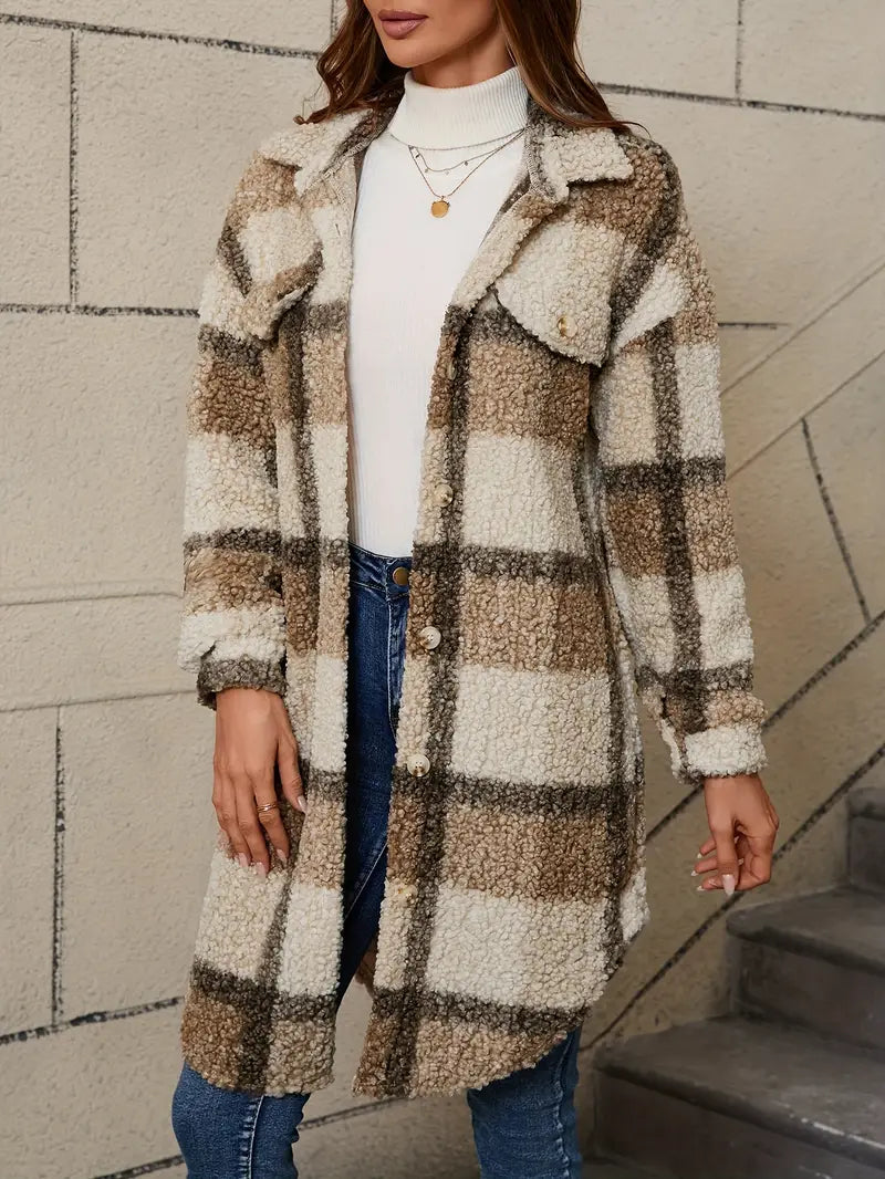 Auréllia™ | Chaqueta teddy cuadros