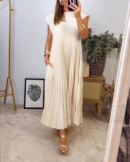 Aroha™ | Vestido Sin Mangas con Pliegues