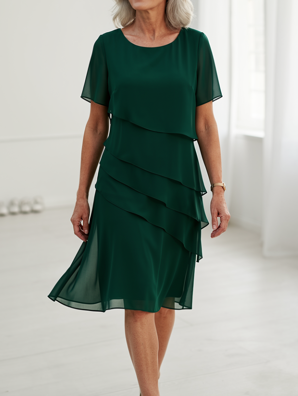 María Candela™ | Vestido elegante volante básico
