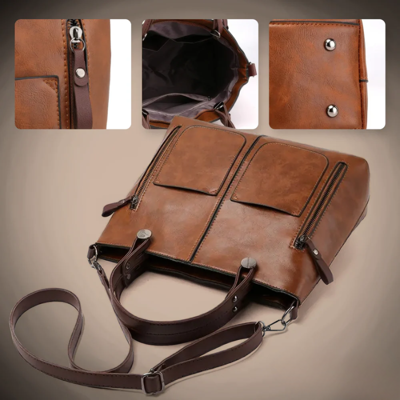 Marvella™ | Bolso hombro atemporal cuero vegano