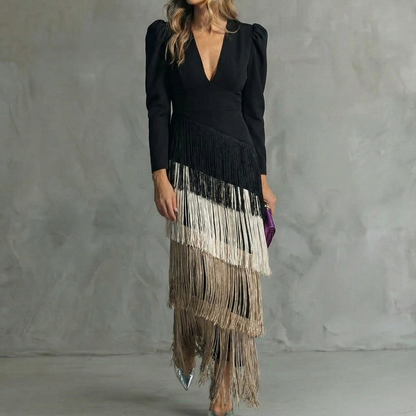 Martina™ | Vestido Élégante con Flecos Élise de La Scintilla