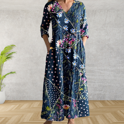 Rosenda™ | Elegante Vestido Midi con Estampado Floral