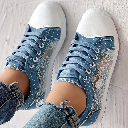 María Naia™ | Zapatillas Elegantes para Mujer con Detalles Florales