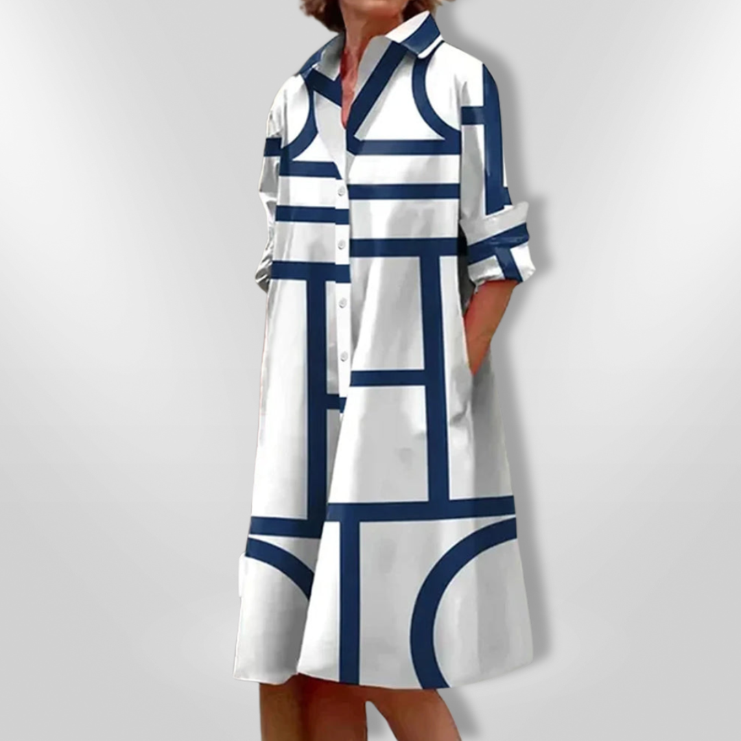 Susana™ | Geometric Midi Dress