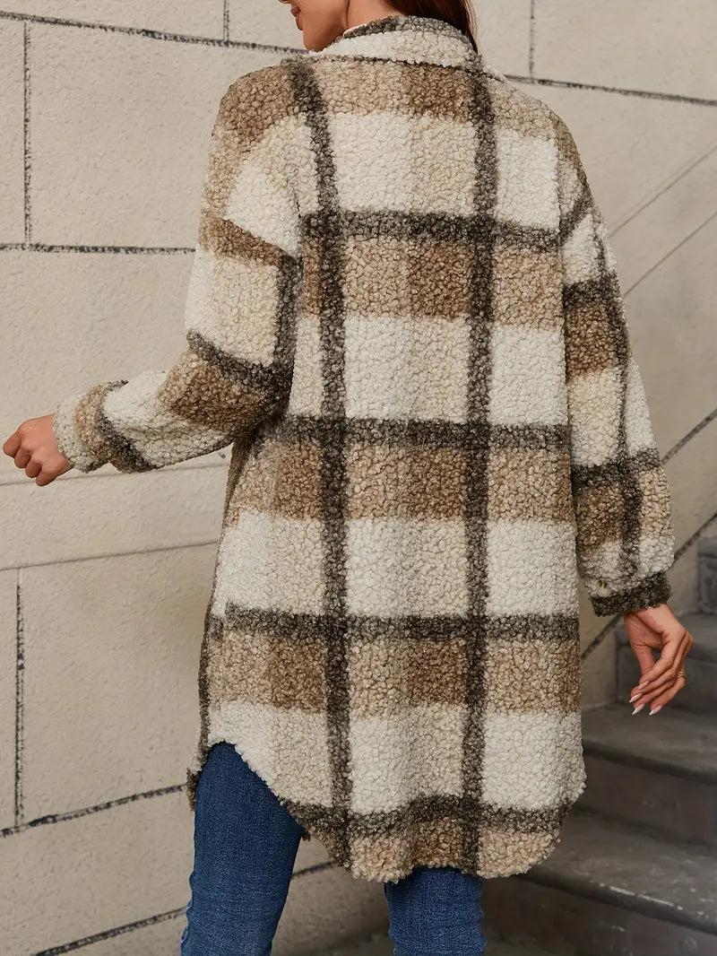 Auréllia™ | Chaqueta teddy cuadros