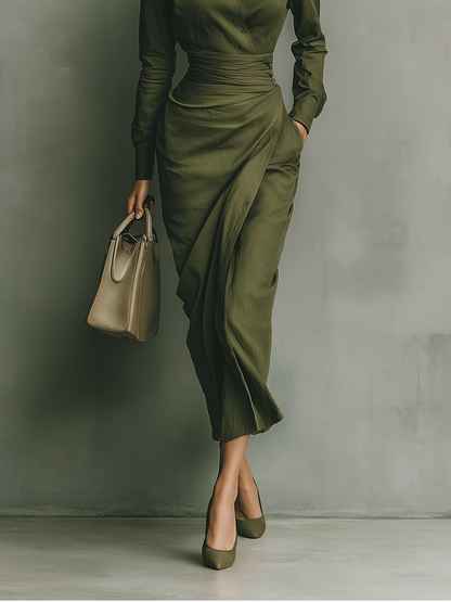 Ashanti™ | Vestido de Satén con Cintura Ajustable