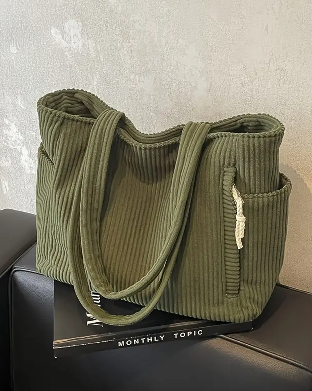 Margaux™ | Tote bag acanalado cordón