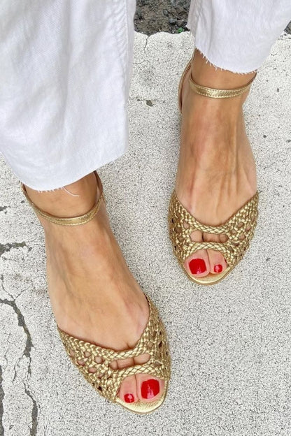 Aurelia™ | Sandalias Trenzadas Doradas