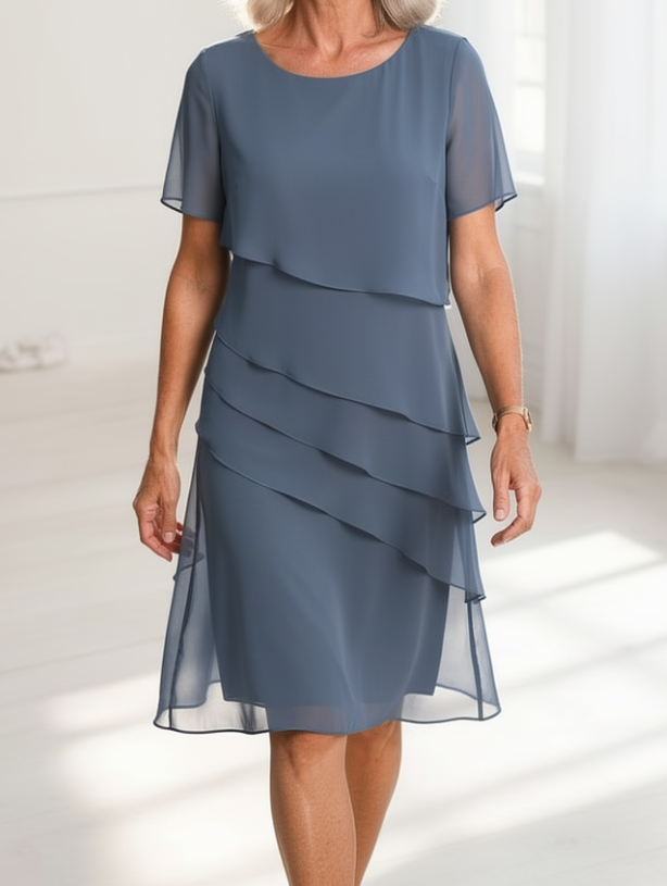 María Candela™ | Vestido elegante volante básico