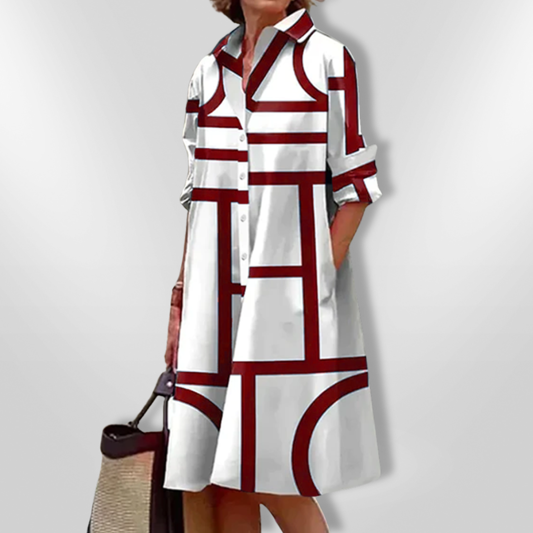 Susana™ | Geometric Midi Dress