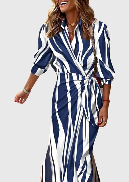 Betania™ | Vestido Elegante con Diseño Envolvente y Estampado