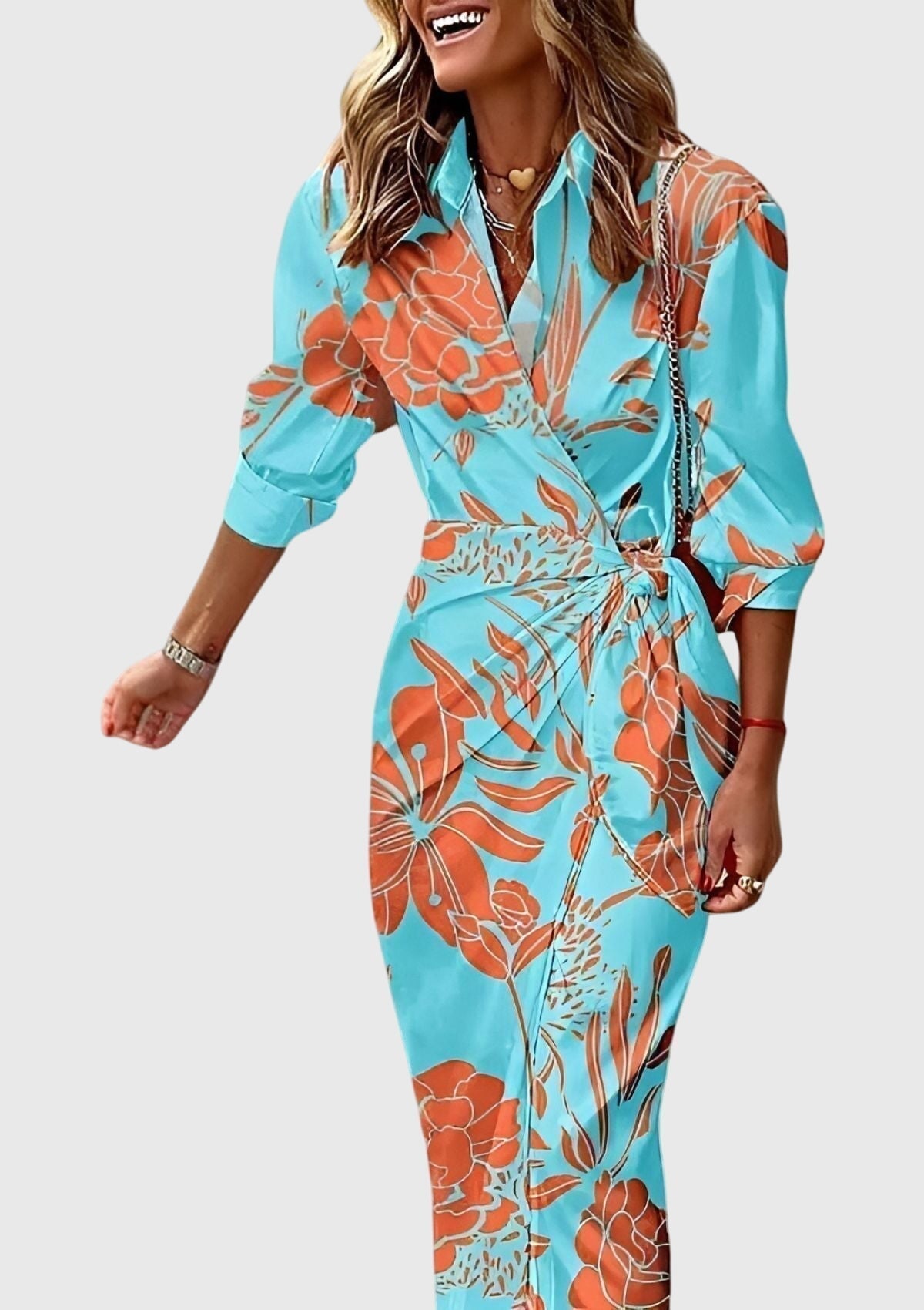 Betania™ | Vestido Elegante con Diseño Envolvente y Estampado