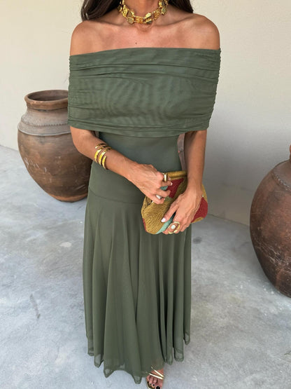 Emeraude™ | Vestido verde fluido