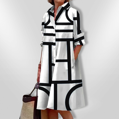 Susana™ | Geometric Midi Dress