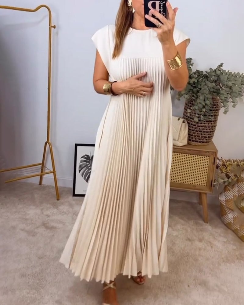 Aroha™ | Vestido Sin Mangas con Pliegues