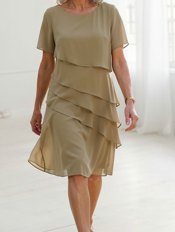 María Candela™ | Vestido elegante volante básico