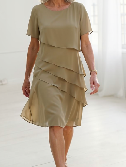 María Candela™ | Vestido elegante volante básico