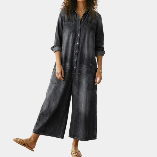 Icía™ | Mono denim con botones