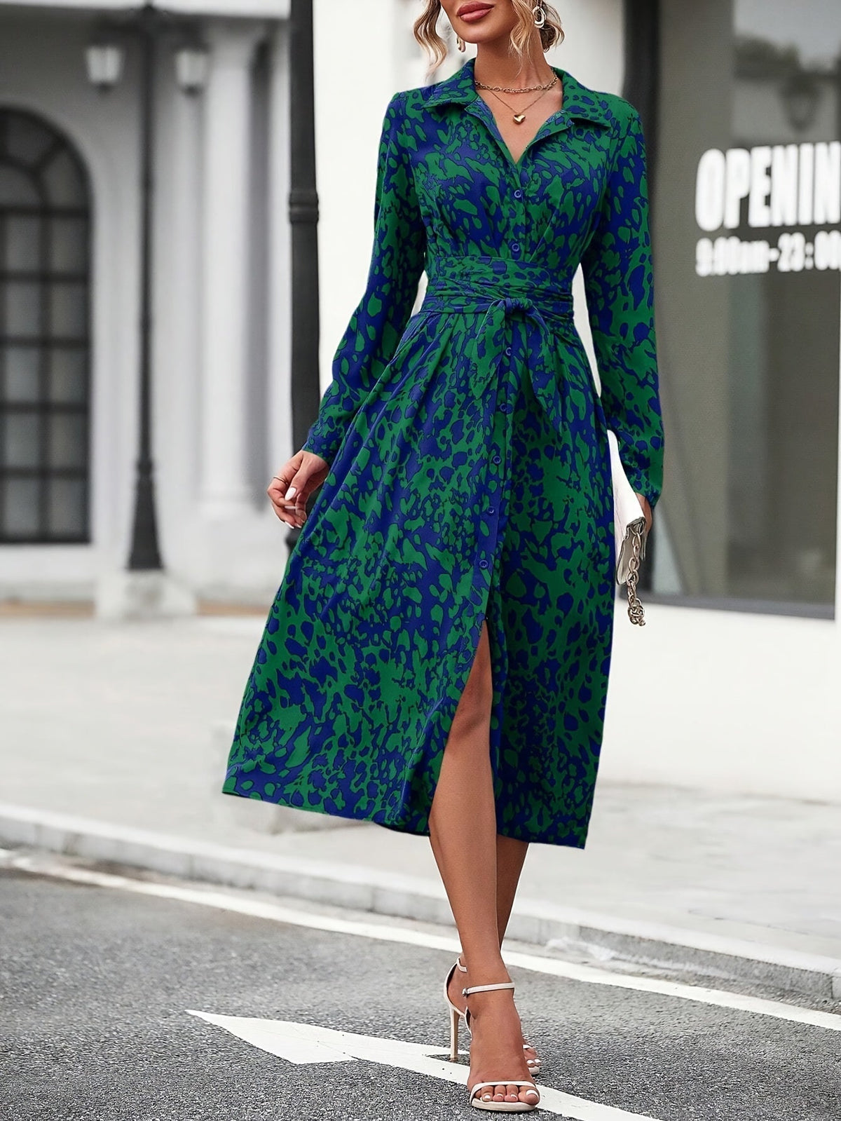 Cosette™ | Vestido Camisero Geométrico