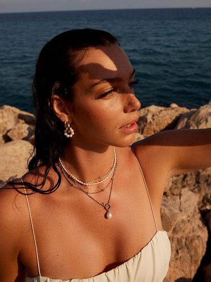 María Yasmin™ | Aros con Perlas