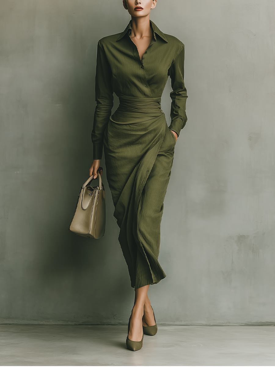 Ashanti™ | Vestido de Satén con Cintura Ajustable