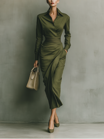 Ashanti™ | Vestido de Satén con Cintura Ajustable