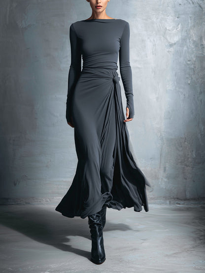 Luméa™ | Vestido largo fluido elegante