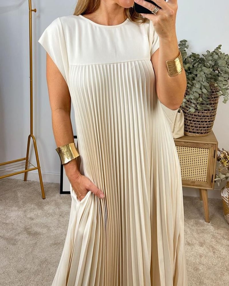 Aroha™ | Vestido Sin Mangas con Pliegues