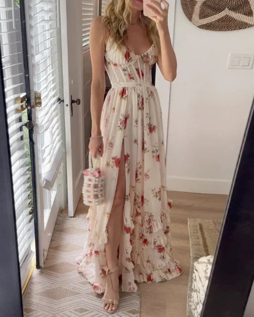Loida™ | Vestido Romántico con Estampado Floral