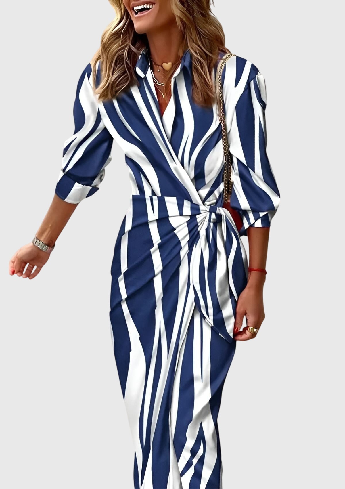 Betania™ | Vestido Elegante con Diseño Envolvente y Estampado