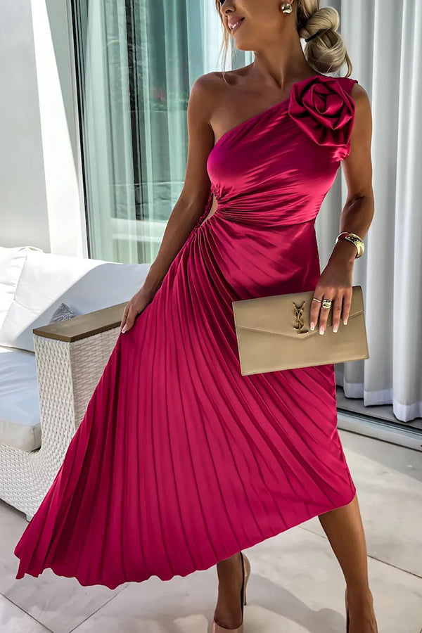 Rebeca™ | Elegante Vestido Maxi Floral de Un Solo Hombro
