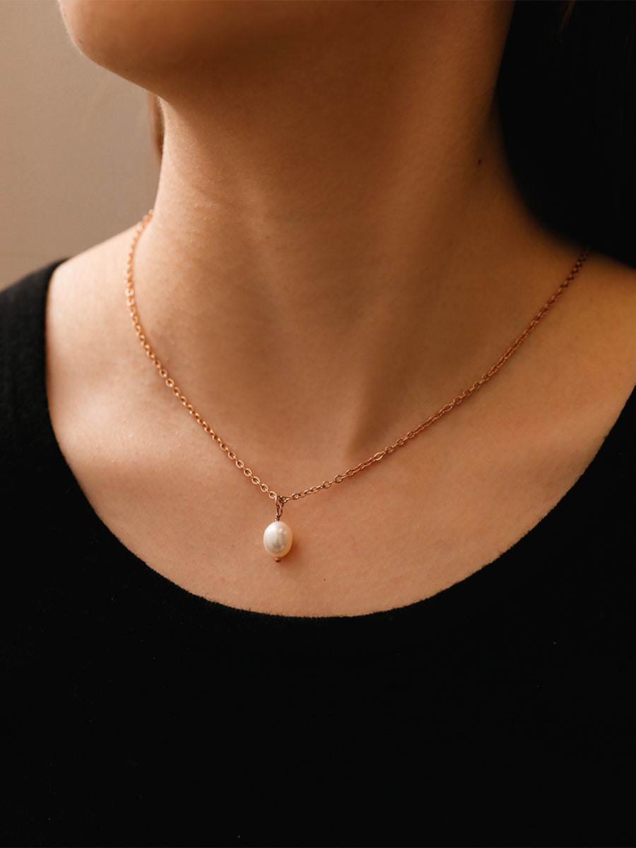 María Anisia™ | Collar Minimalista con Colgante de Perla