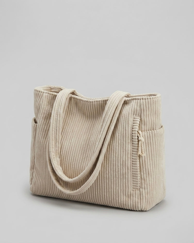 Élorane™ | Bolso shopper acanalado con detalle cordón