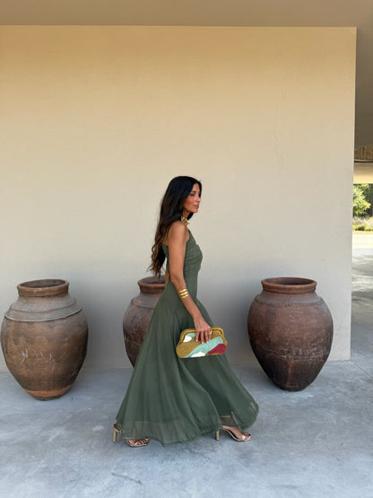 Emeraude™ | Vestido verde fluido