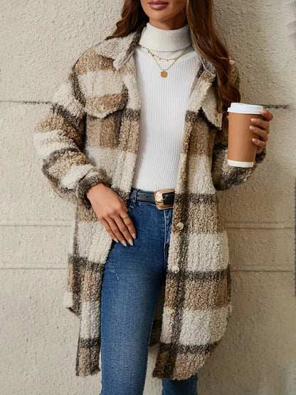 Auréllia™ | Chaqueta teddy cuadros