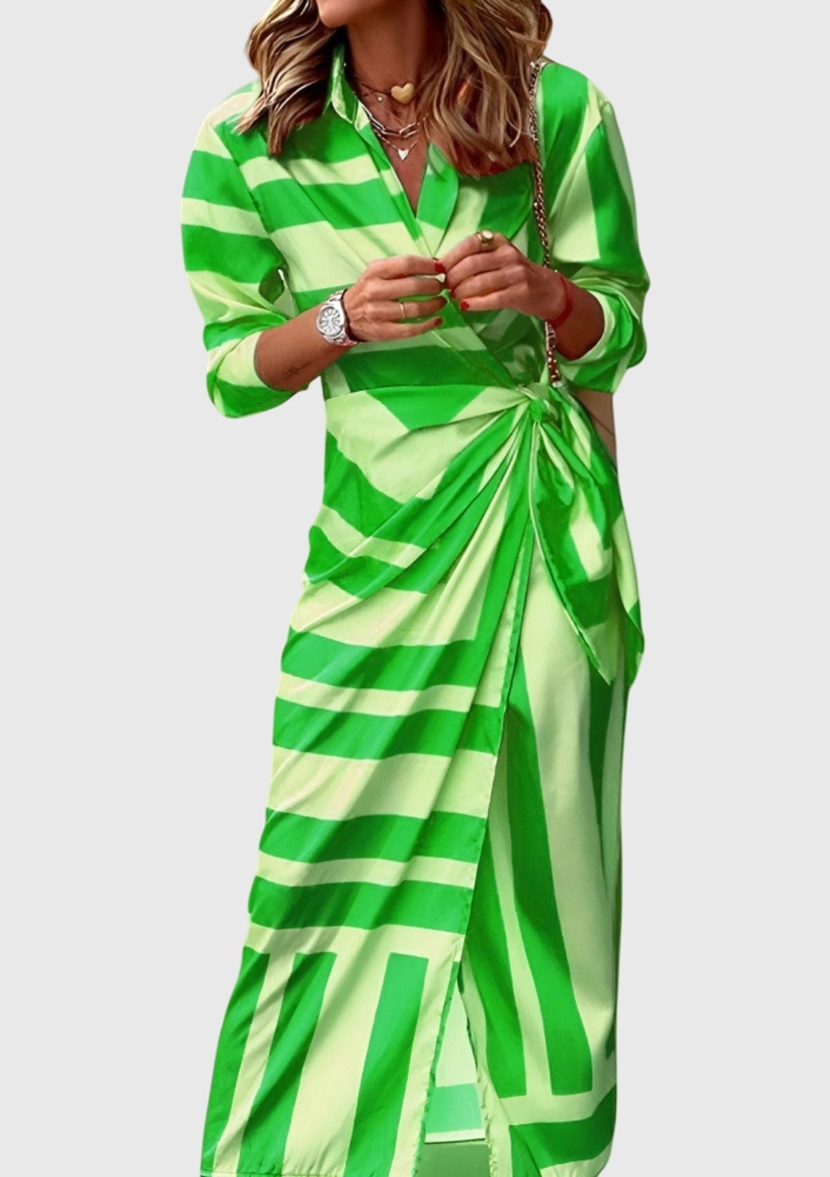 Betania™ | Vestido Elegante con Diseño Envolvente y Estampado