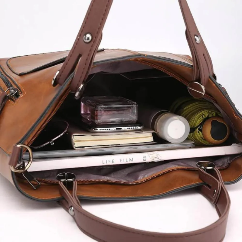 Marvella™ | Bolso hombro atemporal cuero vegano