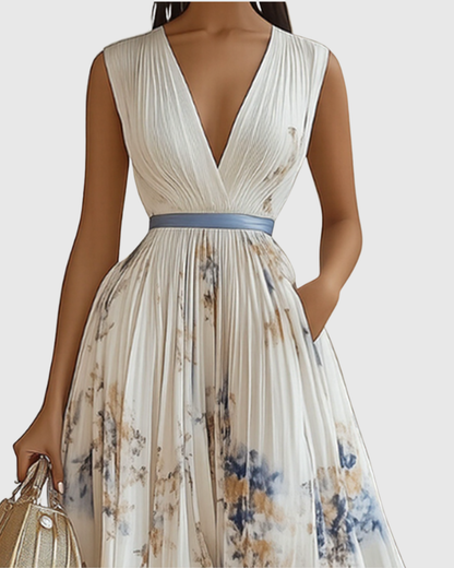 Cala™ | Elegante Vestido Maxi con Pliegues