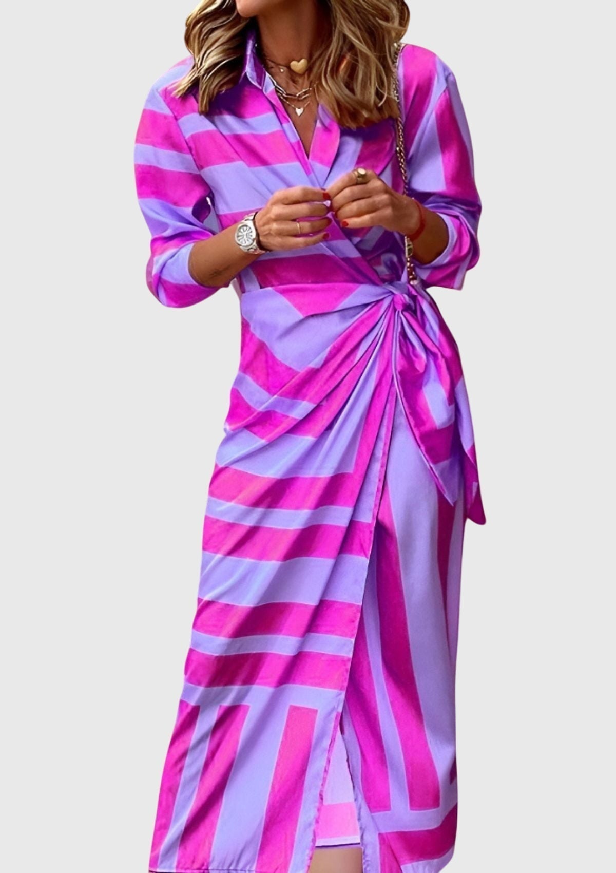 Betania™ | Vestido Elegante con Diseño Envolvente y Estampado