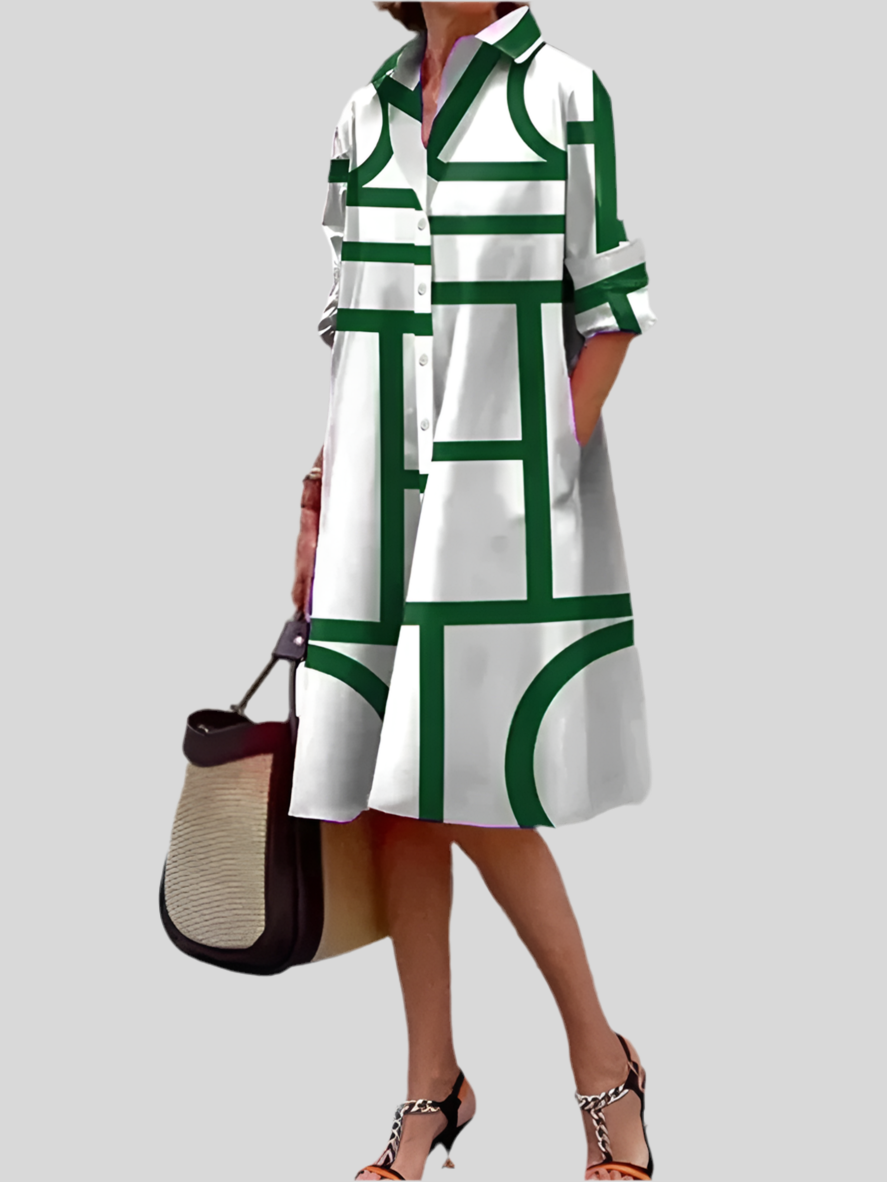 Susana™ | Geometric Midi Dress